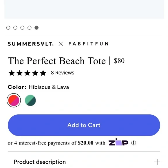 Beach tote NWT - Picture 6 of 8